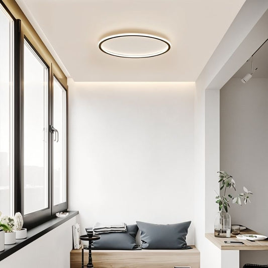 Ronde LED Plafondlamp Ultra-dun Zwart