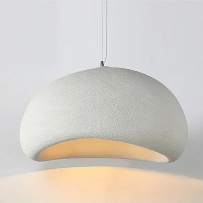 Scandinavische Hanglamp met Betonlook voor Eettafel - Verstelbare Kabel en LED-Compatibel B - Wit