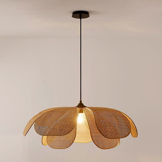 Stijlvolle Gewoven Bloem Hanglamp eettafel woonkamer