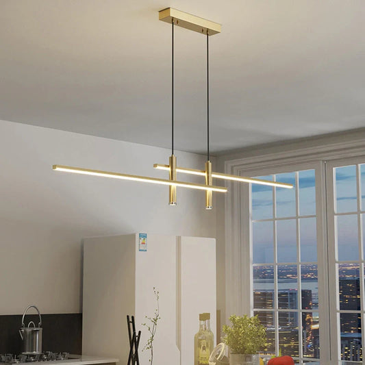 Moderne Hanglamp Zwart voor Eettafel met Afstandsbediening 150cm | Goud