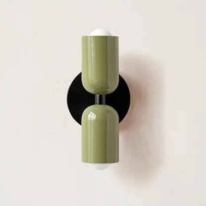 Dubbele Muurlamp in Noordse Stijl – Elegante Wandlamp voor Slaapkamer Groen Groen Zwart