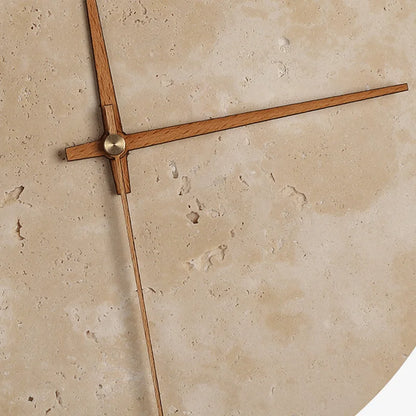 Stijlvolle Wandlamp met Klok van Natuurlijke Steen – LED Muurlamp