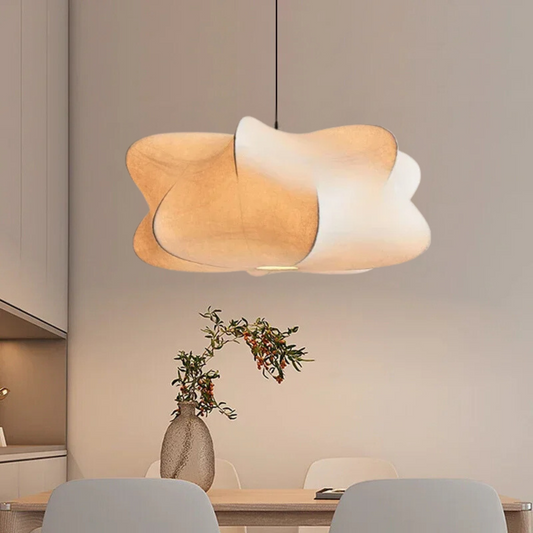 Hanglamp Wolkvorm Japandi Stijl – Verstelbare Hoogte tot 120 cm voor Woonkamer en Eetkamer