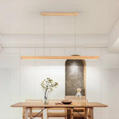 Moderne Houten Hanglamp voor Eettafel – Verstelbare LED Lamp voor Woonkamer en Slaapkamer